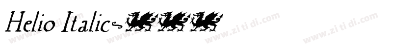 Helio Italic字体转换